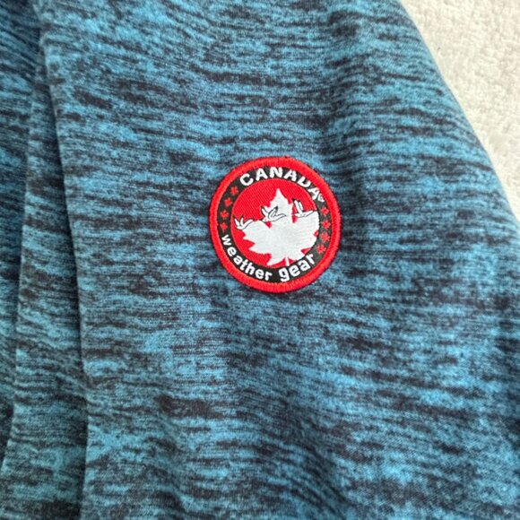 Canada Weather Gear Mens Blue Heather 1/4 Zip Pullover Shirt Large Long Sleeve - Picture 4 of 8